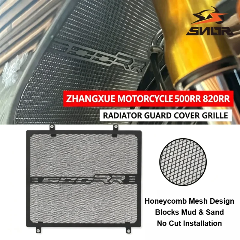 SNOR Radiator Guard Cover Grille For Zhangxue Motorcycle ZXMOTO ZXJC 500RR 820RR-R Cooler Protection Motorcycle Accessories
