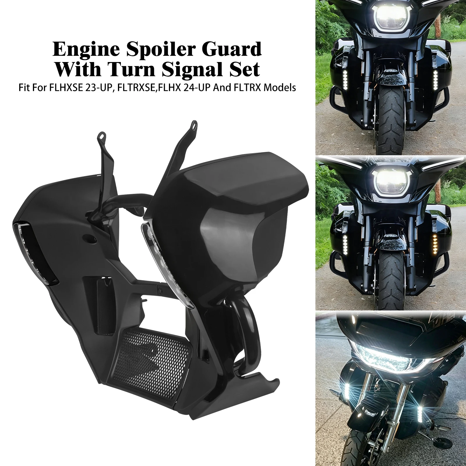 Motorcycle Fairing Lowers Engine Guard Frame Cover Support Extended Kits For Harley Touring Street Road Glide FLHX FLTRX 2023-Up