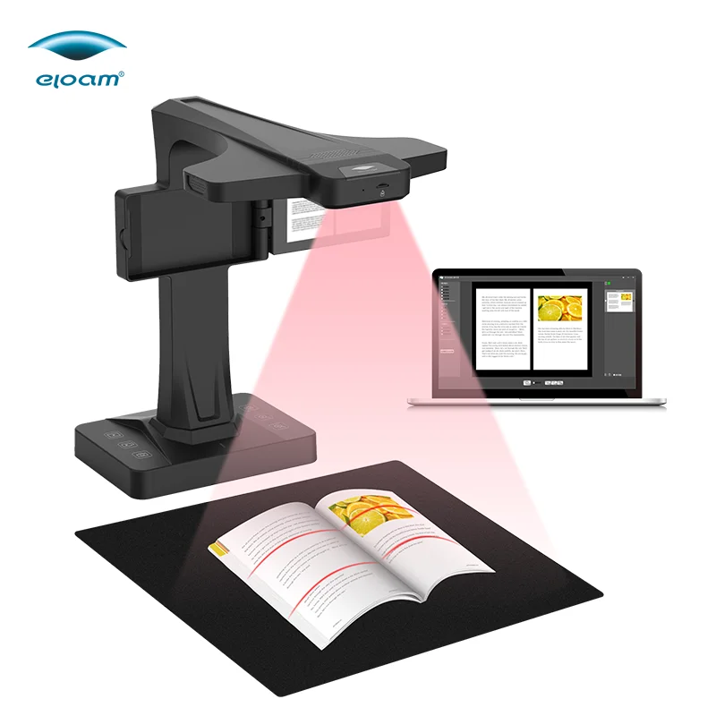 A3 16MP High Accuracy Book Document Scanner, High-Speed , USB Connection, Black Color