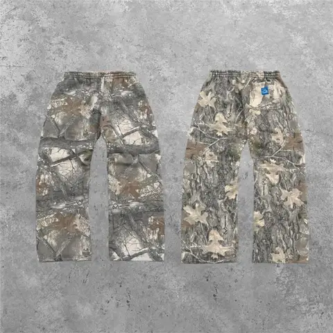 Y2K Streetwear Herr Kamouflage Mönster Tryck High Street Hiphop Träningsbyxor Dam Överdimensionerade Unisex Casual Camouflage Baggy Byxor Gotisk 8 best sales camouflage baggy byxor - №6