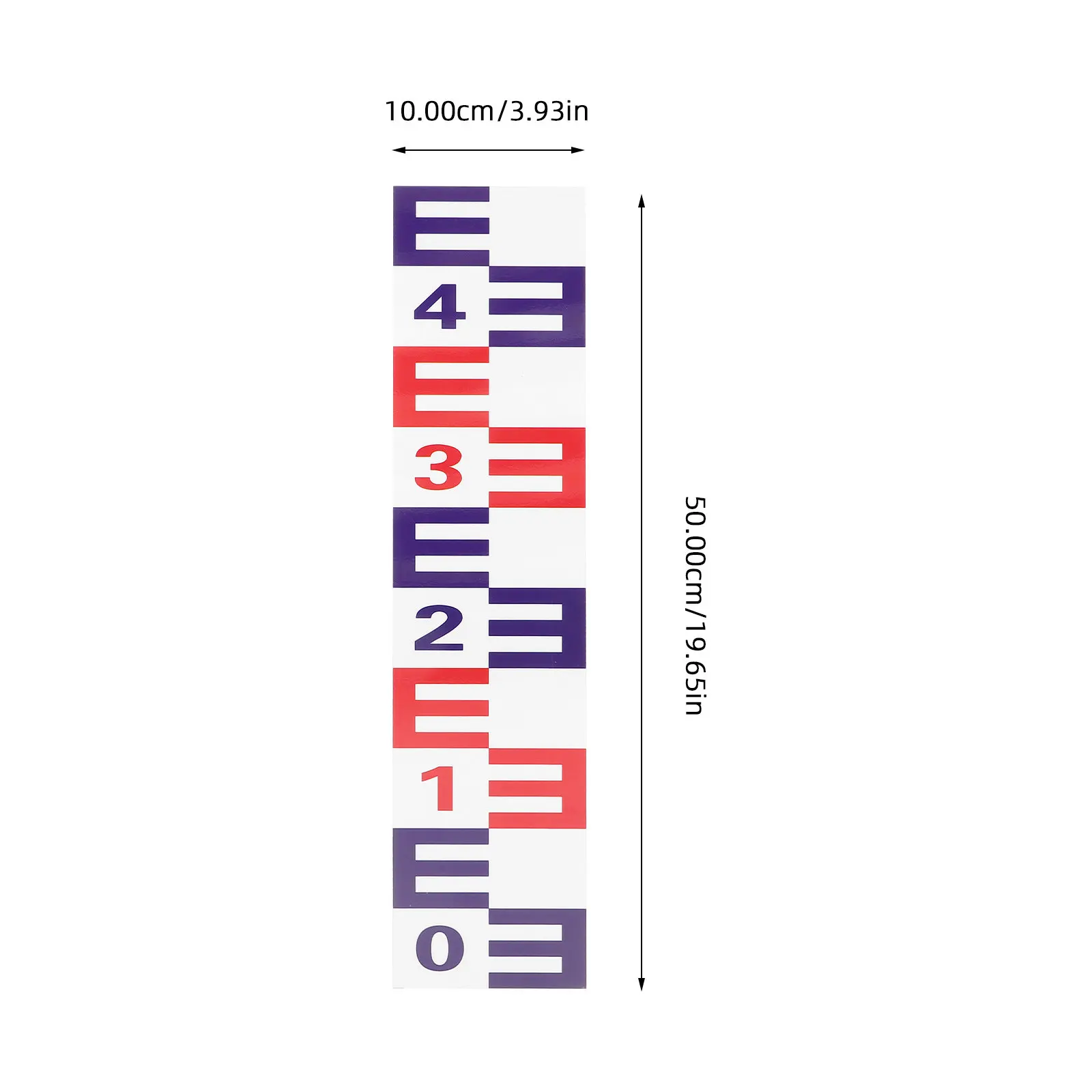 Aluminum Water Level Ruler Sticker Reflective Night-Visible Etched Markings Self-Adhesive for Accurate Water Height Measurement
