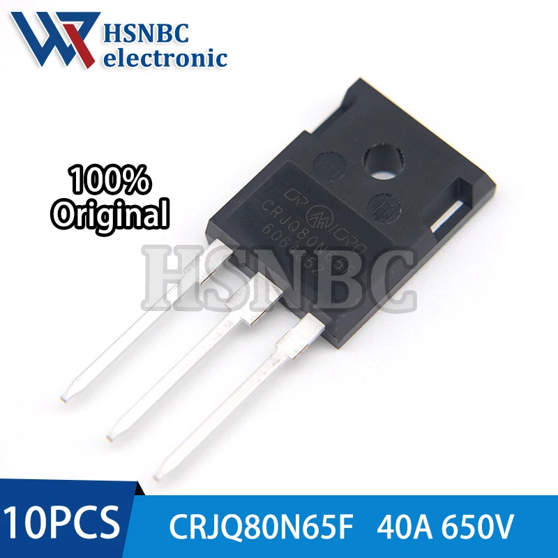 10PCS CRJQ80N65F 80N65 TO-247 40A 650V N-channel Power MOSFET Transistor 100% New Original