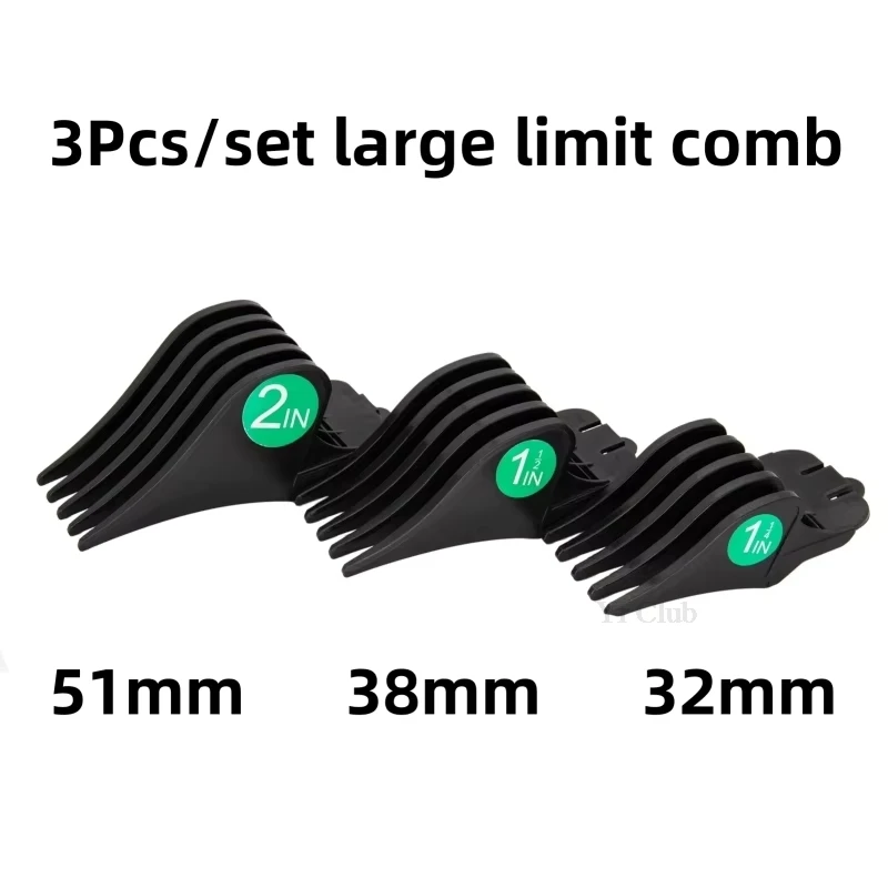 

3 шт./компл., защита для машинки для стрижки волос, расческа с большим пределом для машинки для стрижки волос WAHL, парикмахерская Pro, направляющие расчески 32/38/51 мм Y1018