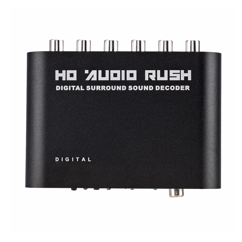 الرقمية إلى التناظرية 5.1 CH مضخم تشفير الصوت SPDIF محوري إلى RCA DTS AC3 مضخم رقمي بصري التناظرية تحويل للتلفزيون