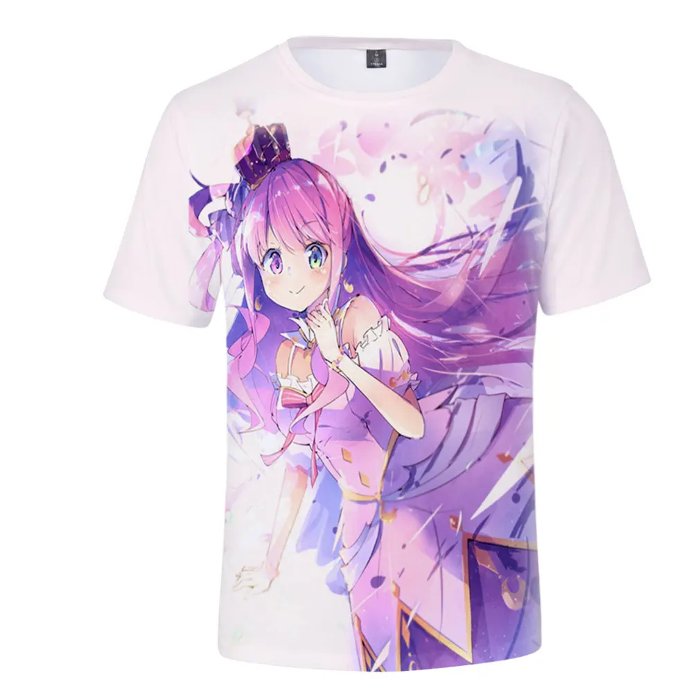 HOLOLIVE VTuber Himemori Luna T-shirt Summer Crewneck Short Sleeve Anime Tee Men Women\'s Tshirt Harajuku Streetwear 3D Clothes