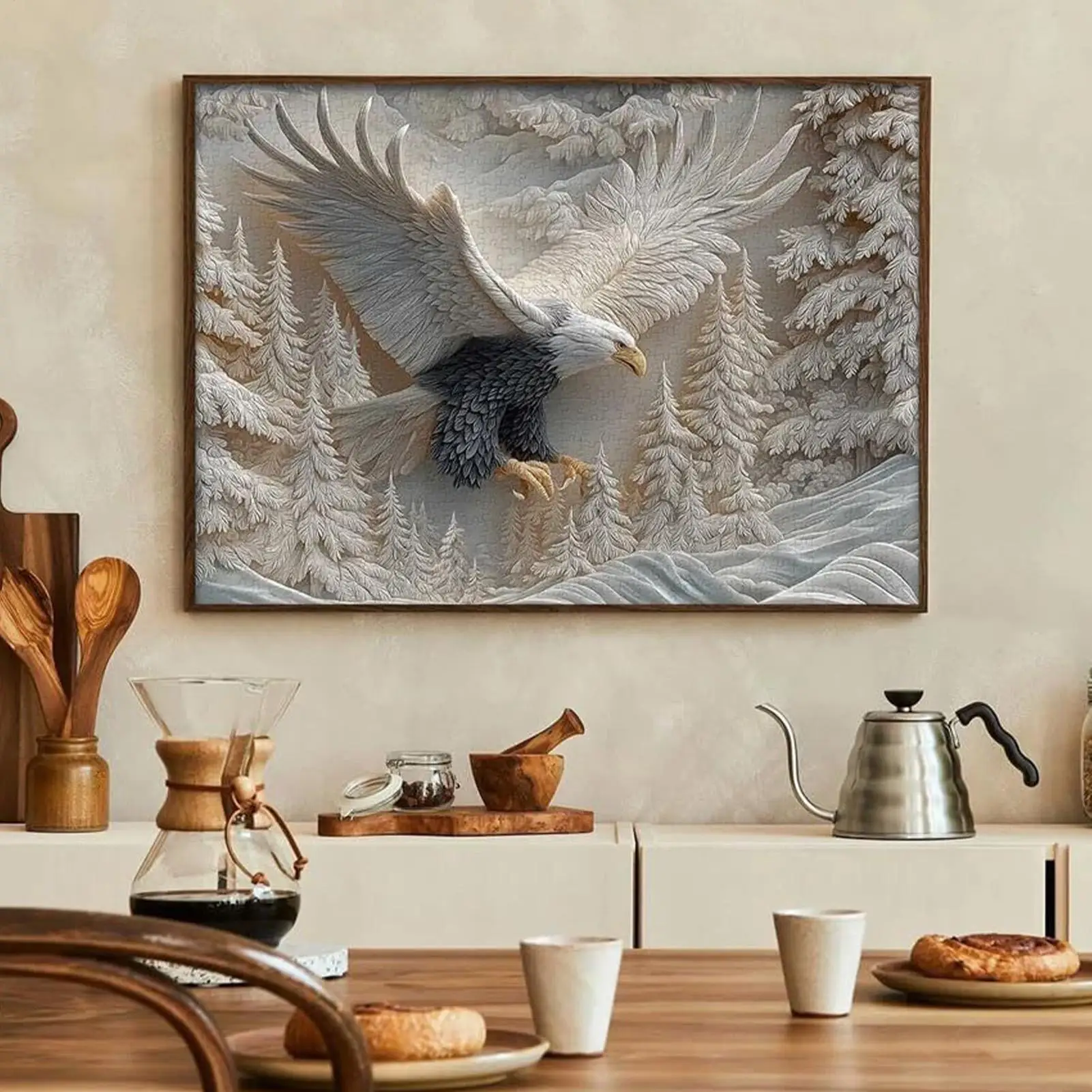 De Gesneden Adelaar Legpuzzel 1000-delige Uitdagende Jigsaw Majestueuze Bald Eagle Puzzelspel Voor Volwassenen Vrouwen Mannen Natuur &