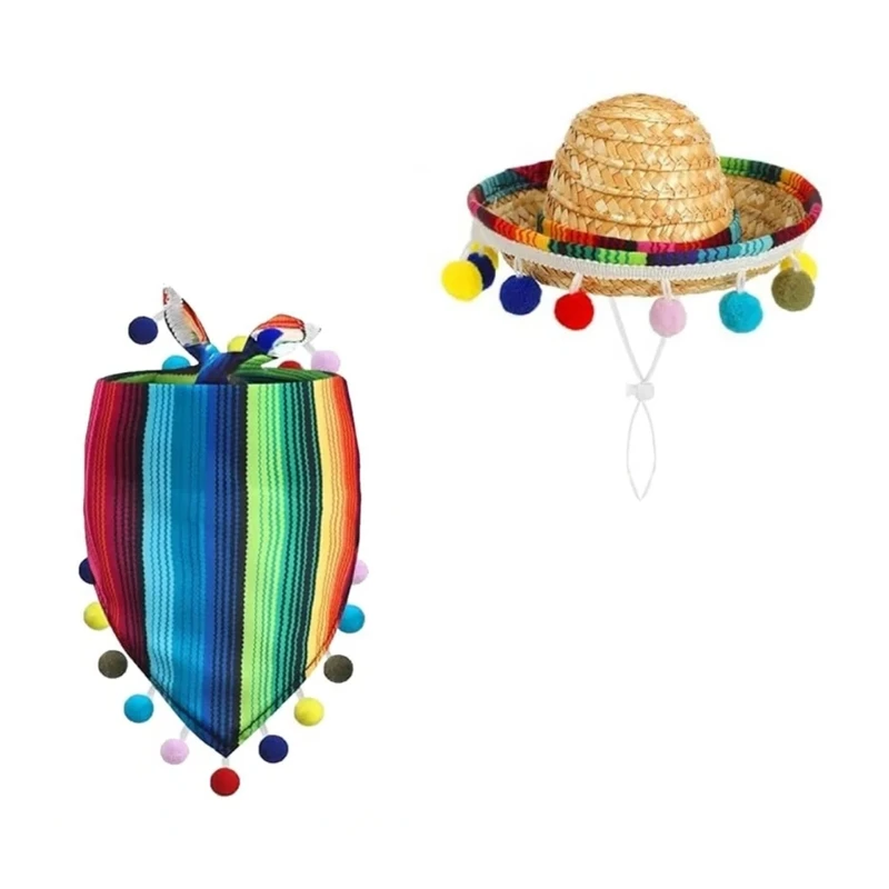 340D Traditional Design Braided Cap With Bandana For Yard Accents And Creature Statues dynamic Designs