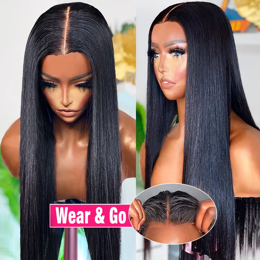 Wear Go Glueless Wig Straight Lace Front Human Hair Wigs 13x6 HD Lace Frontal Wig 4x4 6x4 HD Lace Closure Wigs Ready to Go