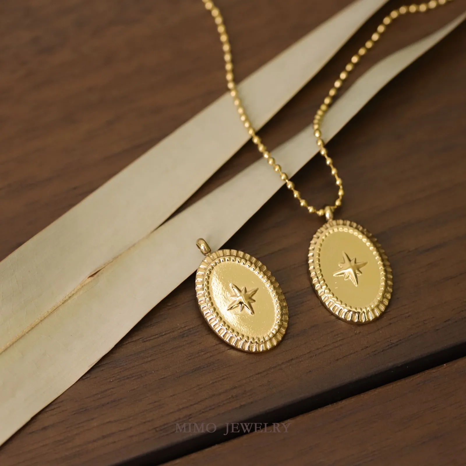 Retro Vintage Style Oval Octagonal Star Charms Pendant Supplies DIY Hand Stainless Steel Gold Plated Accessories 23x14mm