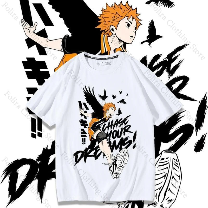 

Anime Haikyuu!! Hinata Shoyo Print T-shirt Cotton Summer Tops Short Sleeve Tee T-shirts for Men Casual Men's Clothes Streetwear