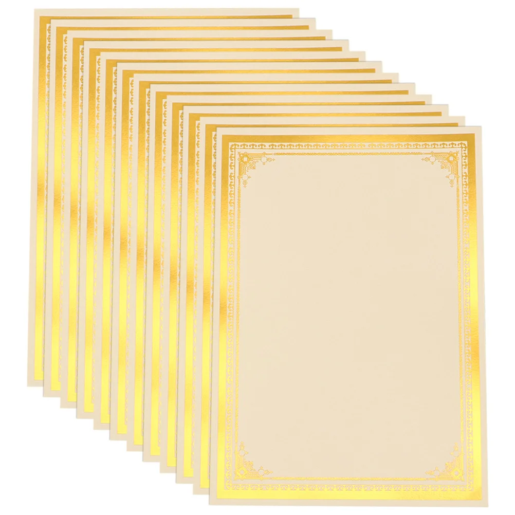 12 قطعة ورقة فارغة لجائزة دبلوم المدرسة التقدير للطباعة للكتابة الشرف الانتهاء شهادة التخرج الأوراق الداخلية