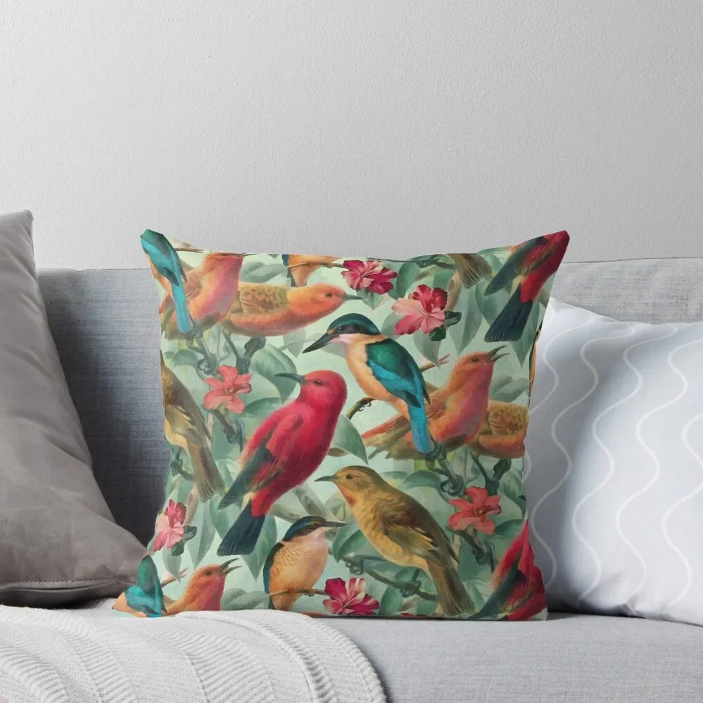 

Birds in a summer garden Throw Pillow ornamental pillows Cushion Cover For Sofa Ornamental Pillow Couch Pillows pillow