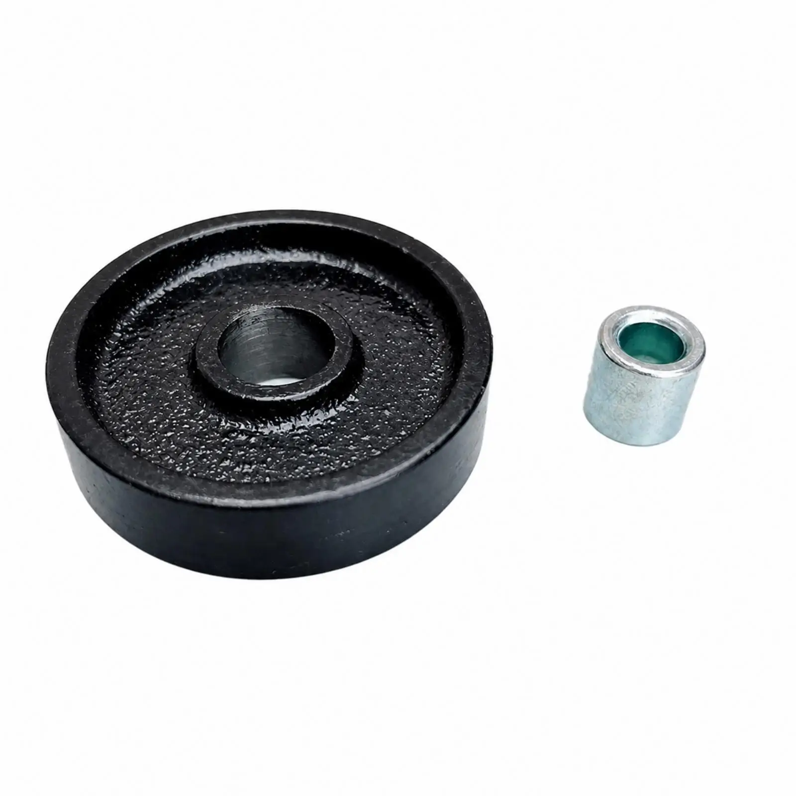 High Load Wheel Caster for Jack Replacement Part with Central Mounting Hole Smooth Rolling Heavy Duty Steel Cast Iron