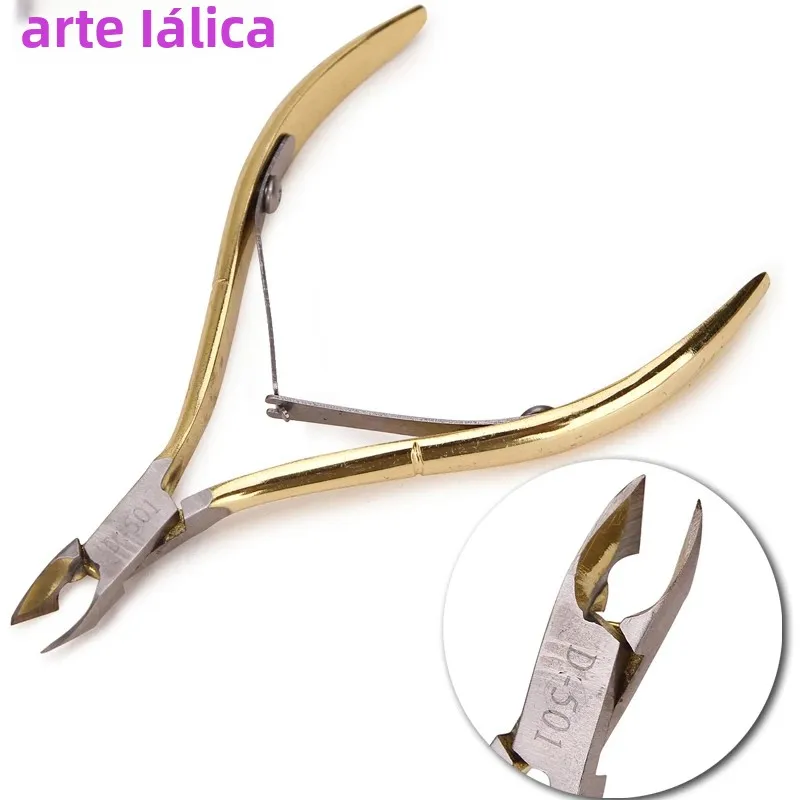 Prego cutícula nipper mola dupla aço inoxidável mandíbula 1/4 melhor ferramenta de unhas para remover pele morta no dedo e do pé cortador