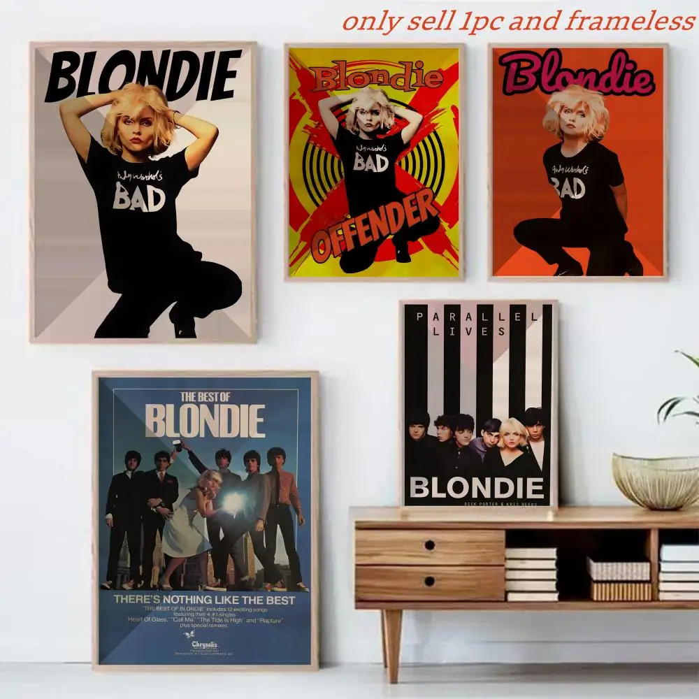New Wave Punk Rock Blondie-Band Debbie Harry Poster HD Poster Wall Art interior Hallway Home Decoration Holiday Gifts