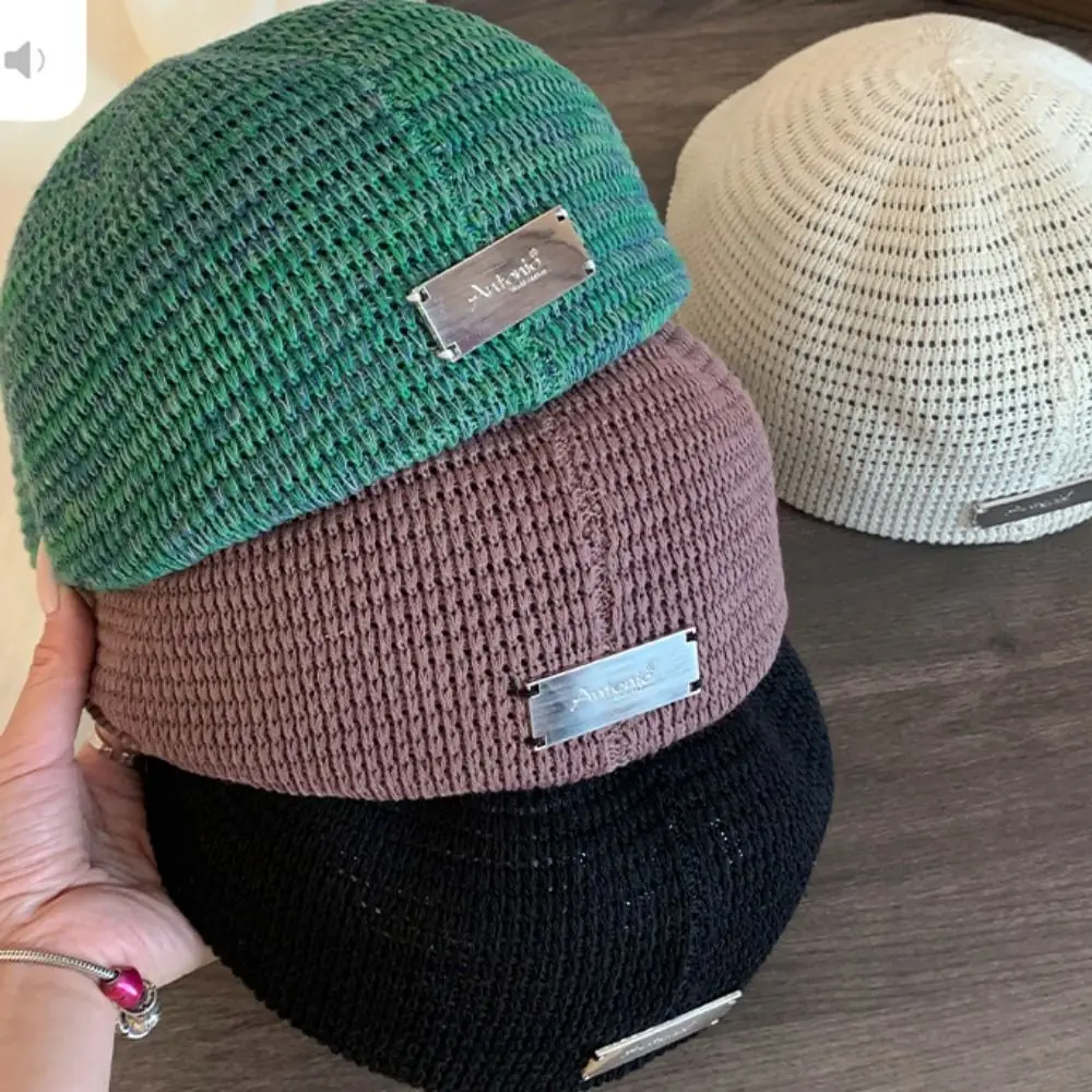 

Элегантный дышащий берет с вырезами, винтажная тканая шляпа в японском стиле, модная тонкая вязаная крючком вязаная шапка, весна