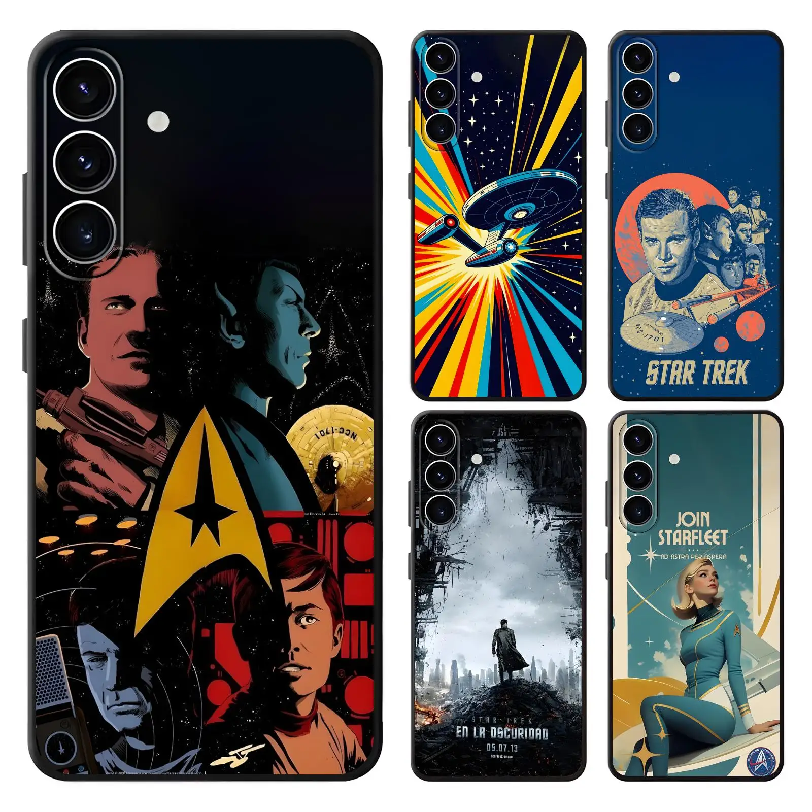 S-star T-trek ships  Phone Case For Samsung A57 A56 A37 A27 A17 A36 A26 A55 A35 Anti-Drop Soft Black Case