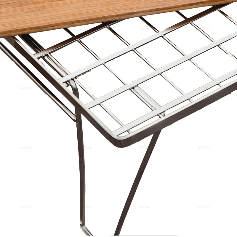 MOUNTAINHIKER Outdoor Stainless Steel Mesh Table Foldable Ultra-Light Portable Camping Folding Tables 60cm Table Board 캠핑테이블초경량