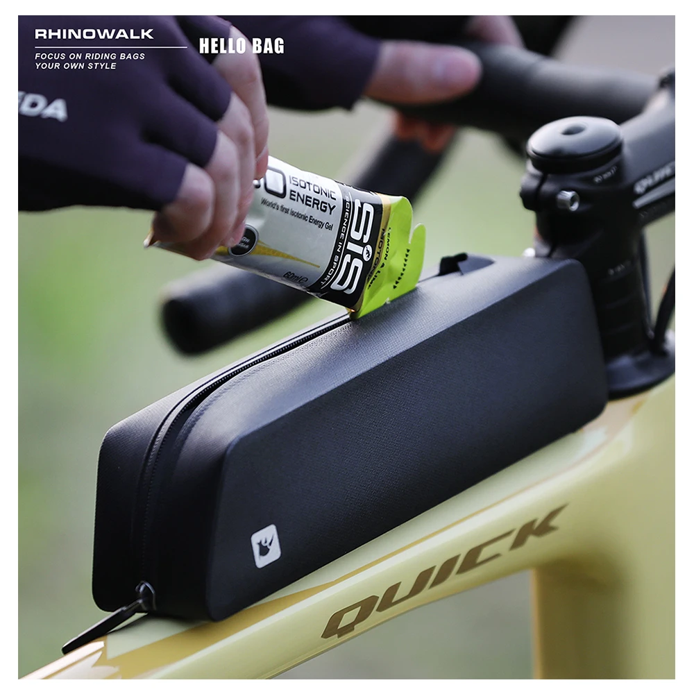 

For Rhinowalk 0.6 Liter Waterproof Bicycle Upper Tube Bag Bolt-On Screw Bikepacking for Top Tube TPU Material