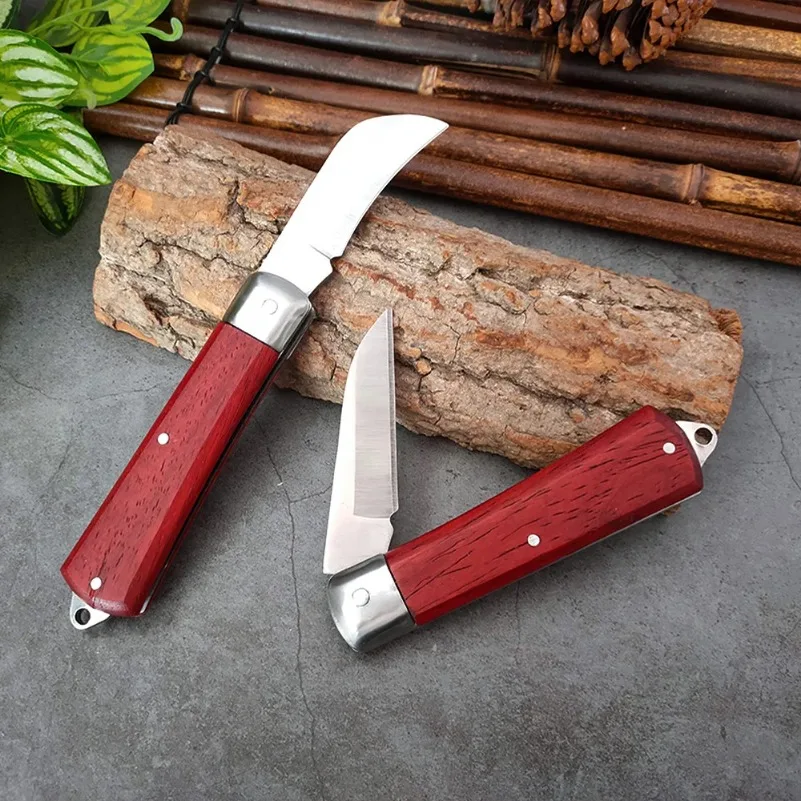 Coltello per disossare lama forgiata a mano coltello per innesto BBQ affettare carne frutta coltelli da cucina manico in legno coltello pieghevole