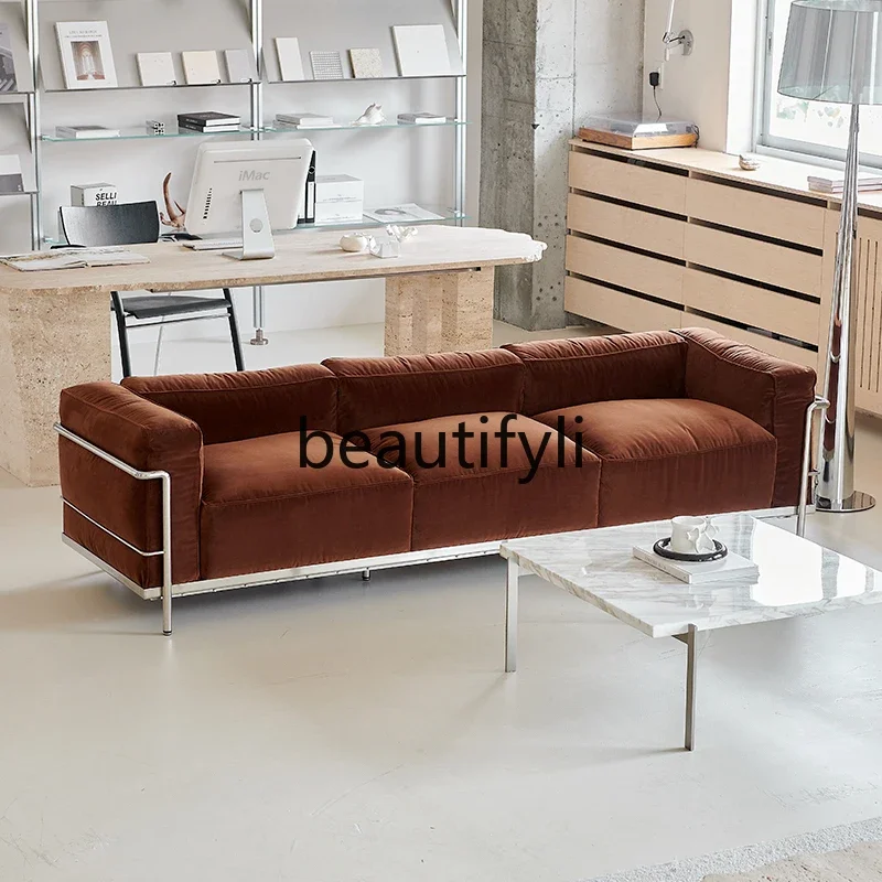 

Fabric sofa designer high-end medieval living room minimalist sofa