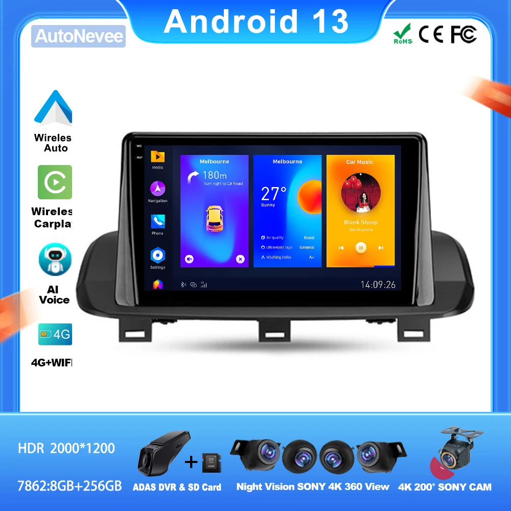 

Android For Nissan X-Trail Xtrail X-trail 4 T33 2021 Car Auto Carplay Radio Multimedia Player GPS Navigation CPU HDR QLED 5G GPS