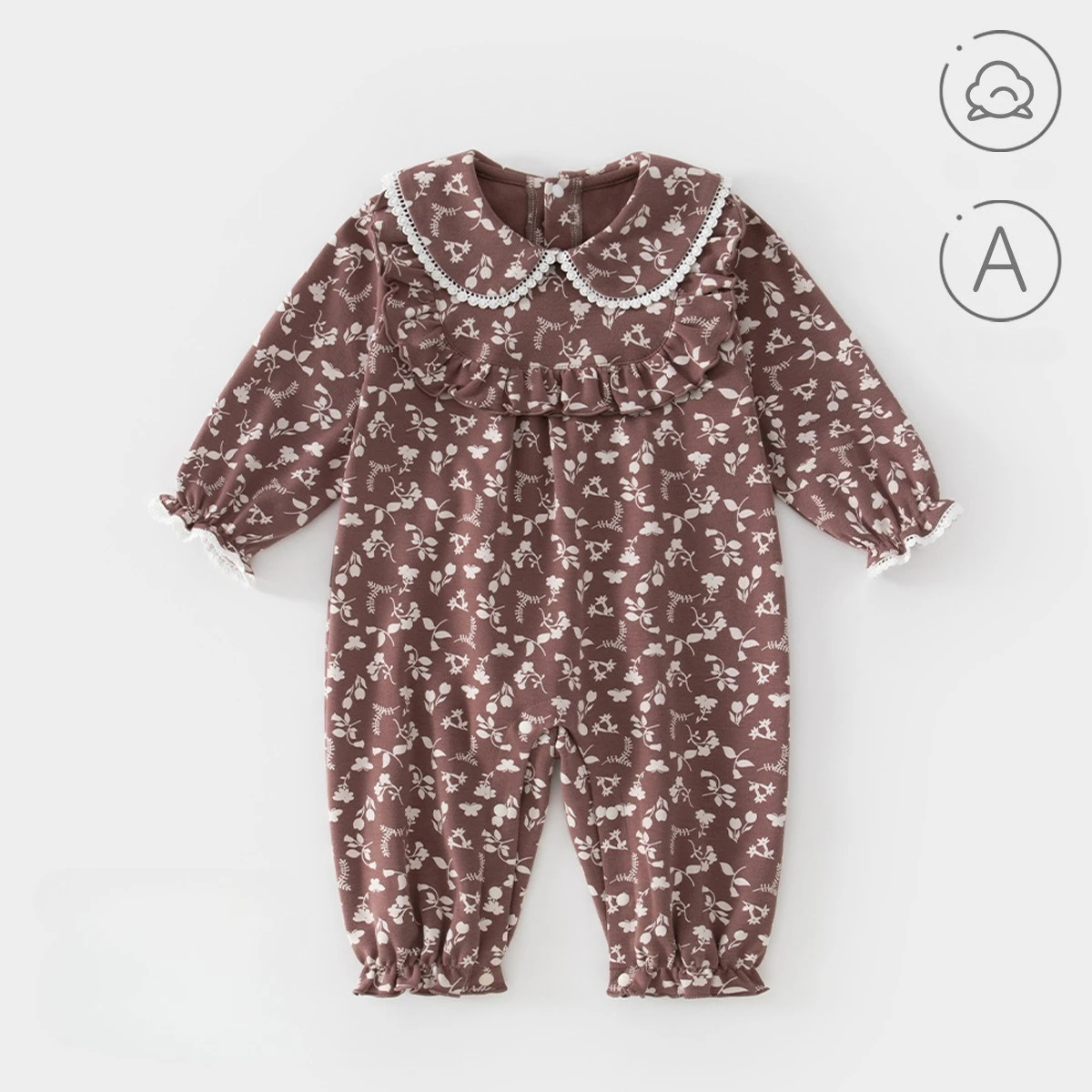 女の赤ちゃん綿-100-シームレスロンパース新生児ボディスーツ春秋屋外着用ソフト通気性衣装幼児-0-24-メートル