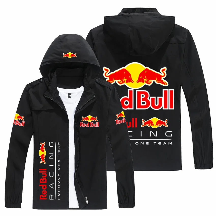 

Red Bull Logo 2025 Men's Motorcycle Jacket Blazer Sports Zipper Jacket Red Bull Men's Spring Clothing Red Bull Logo Flight Jacke