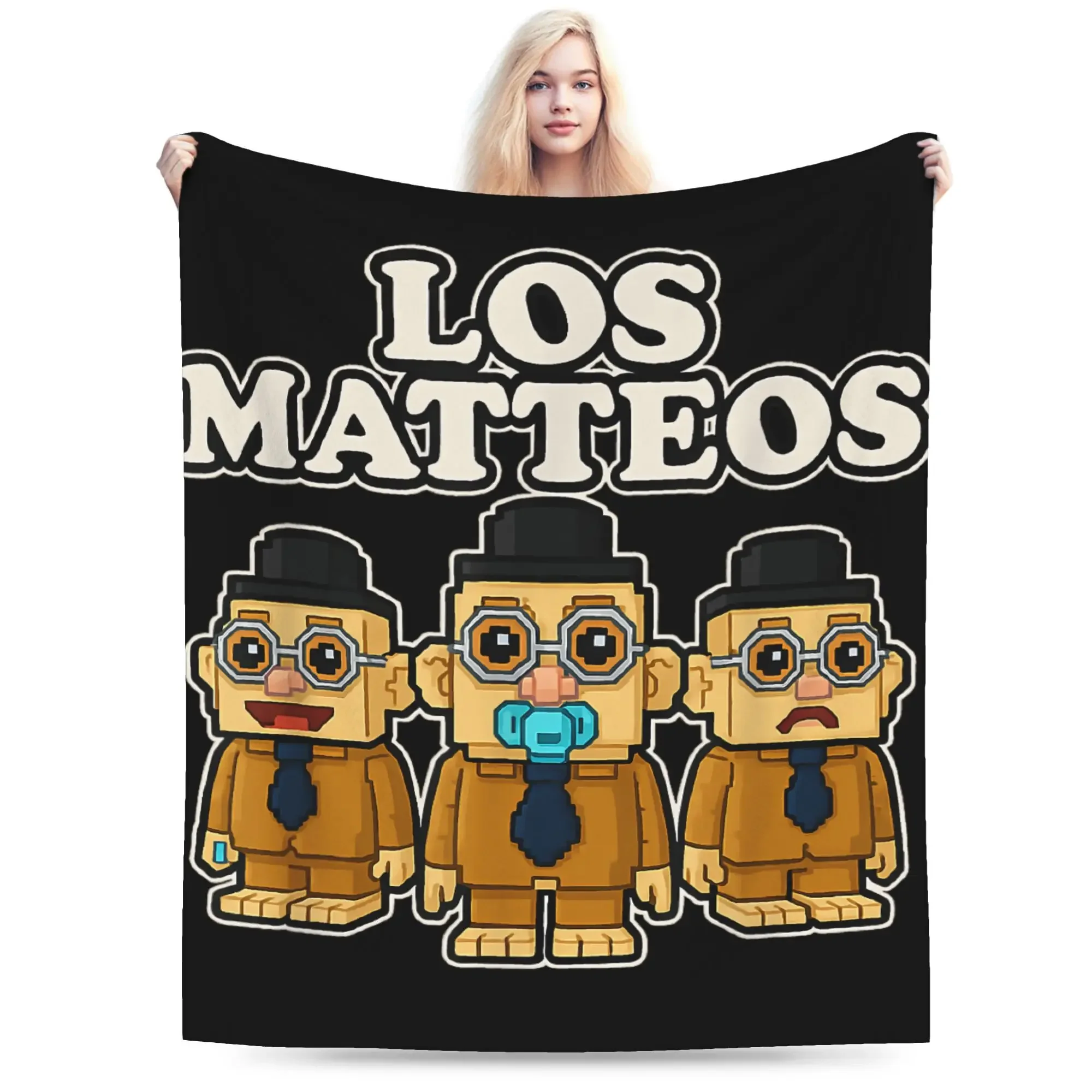 Los Matteos divertido Mateo italiano Brainrot niños Gaming Meme manta suave ropa de cama de felpa mantas sofá cama funda de cama de franela