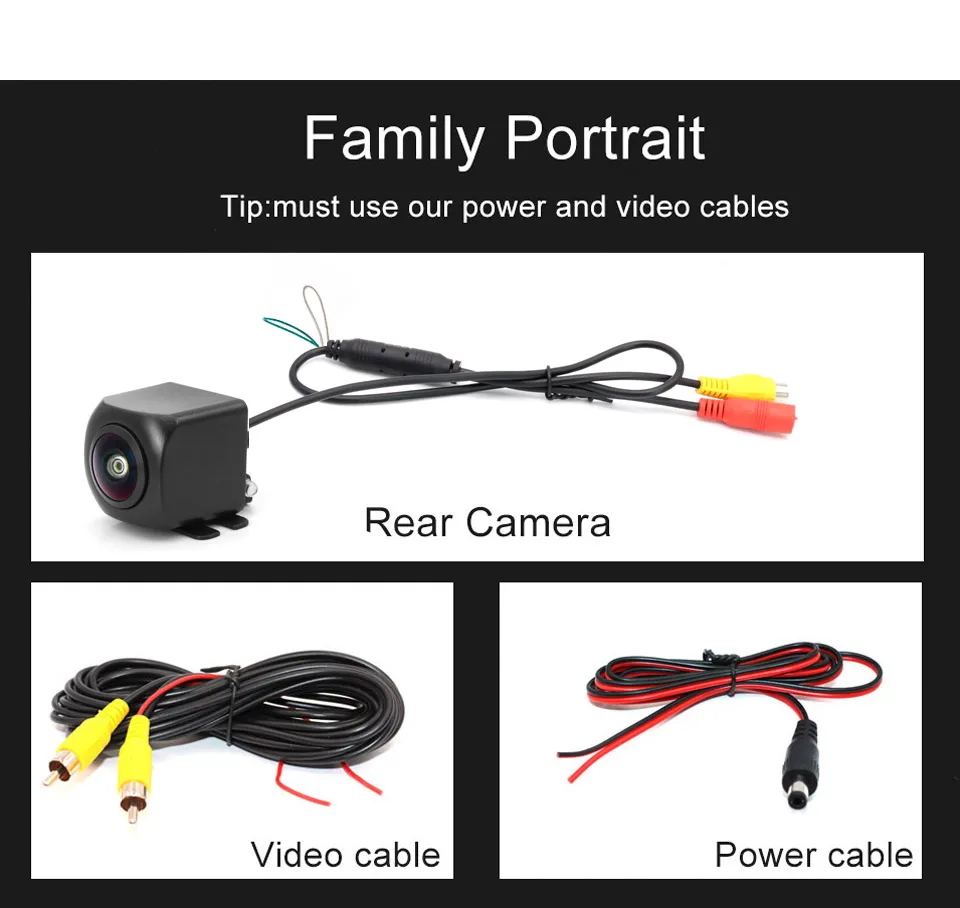 Smartour AHD 1080P 180 Grad Golden Fisheye Einstellbare Auto Vorne Reverse Backup Rückansicht Kamera Für Fahrzeug Android DVD Monitor – Detail 17