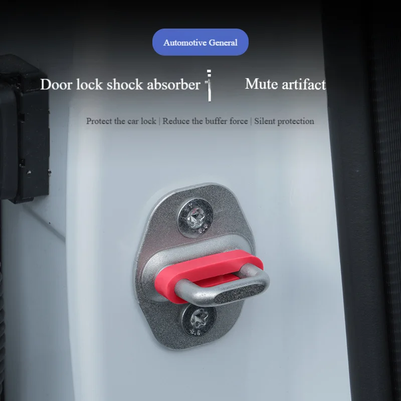 

4-piece Car Door Lock Shock Absorber, General Motors Door Buckle, Silent Sound Insulation Shock Absorber Pad, Shock-absorbing