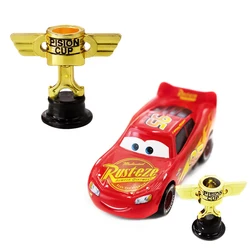 Disney-coches 3 Pixar Dinoco Cars 2 para niños, Trofeo Mater Jackson Storm Ramirez 1:55, vehículo de aleación de Metal fundido a presión, juguete para niños, regalo de Navidad