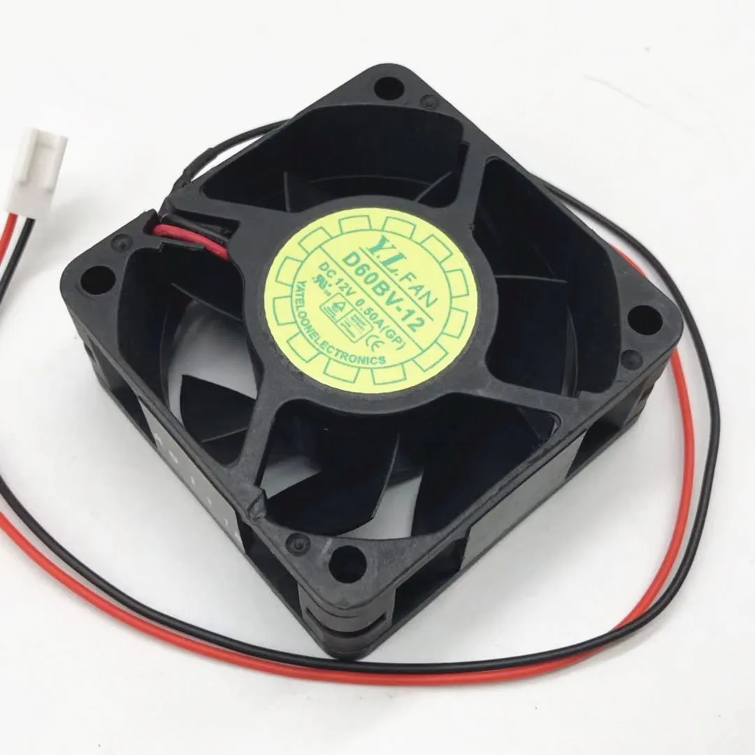 

Yate Loon D60BV-12 DC 12V 0.50A 60x60x25mm 2-Wire Server Cooling Fan