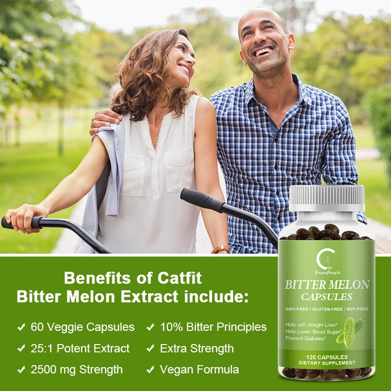 Daitea Natural Bitter Melon Extract 120 Vegetarian Capsules | Non-GMO & Gluten-Free Extract | Complex Supplement