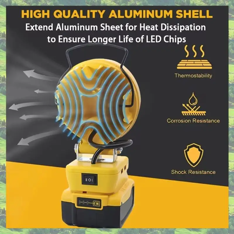 A59Z-LED Working Light USB Rechargeable Mini Portable Tool Lamp Flashlight Camping Lamp For  Lithium Battery