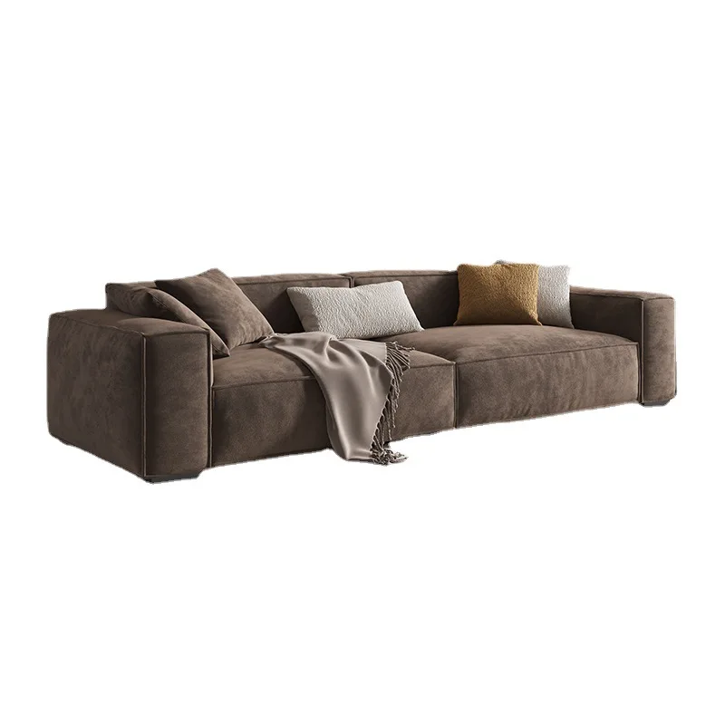 Art sofa light luxury technology velvet matte cloth sofa concubine straight row