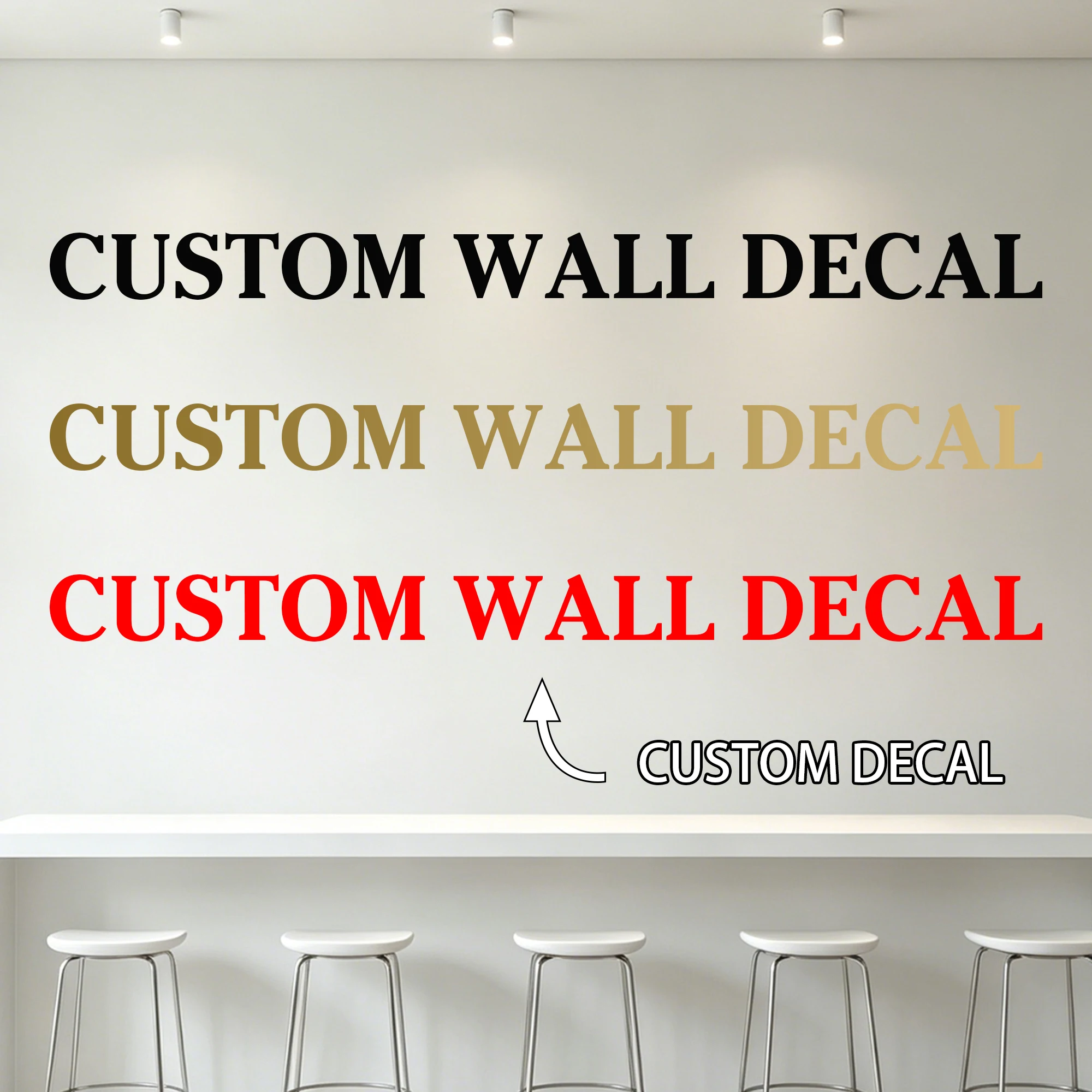 1PC Custom Inspirational Quote Wall Decal Personalized Vinyl Sticker Removable for Office Workplace Wall Decor