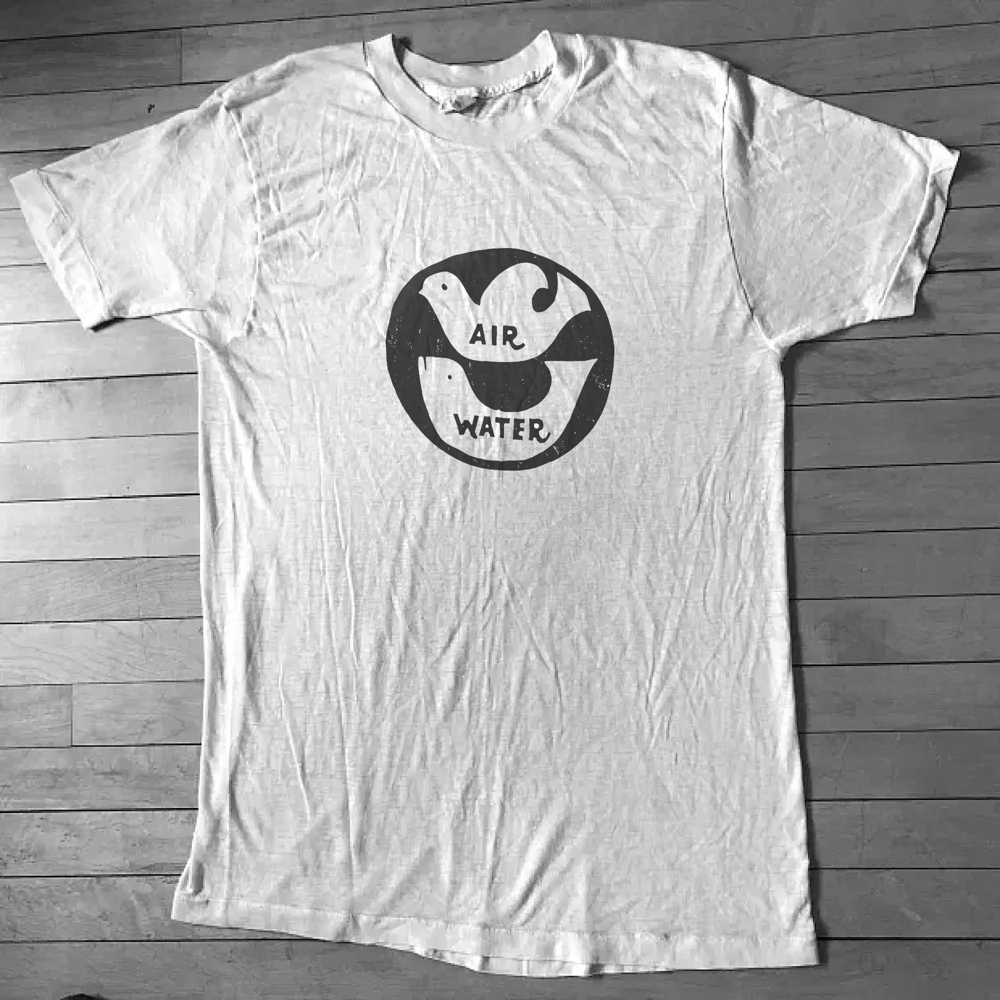 T-shirt fait à la main des années 1970, jour de la terre, conservation de l'air et de l'eau, paix