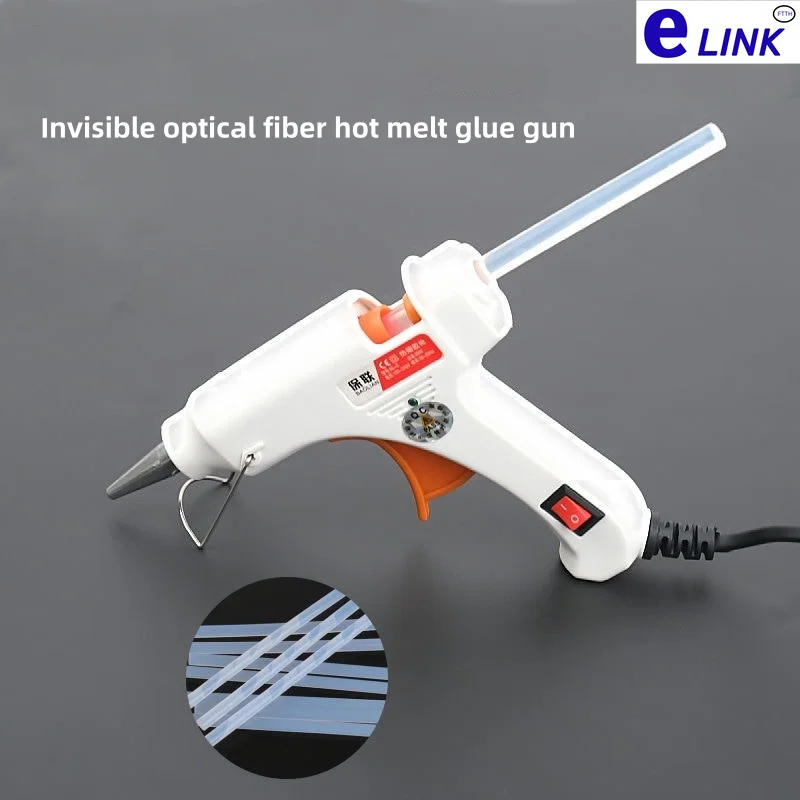 1 piece mini hot melt glue gun household wiring tools for invisible fiber optic cable and 10pcs glue rod