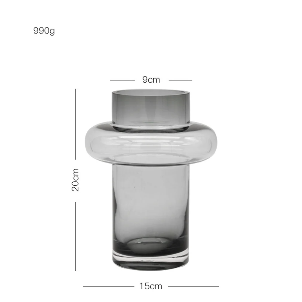 M Size Glass Vase Desktop Decoration Crafts Simple Flower Arranger for Home Office Garden Wedding Decor Glass Vase