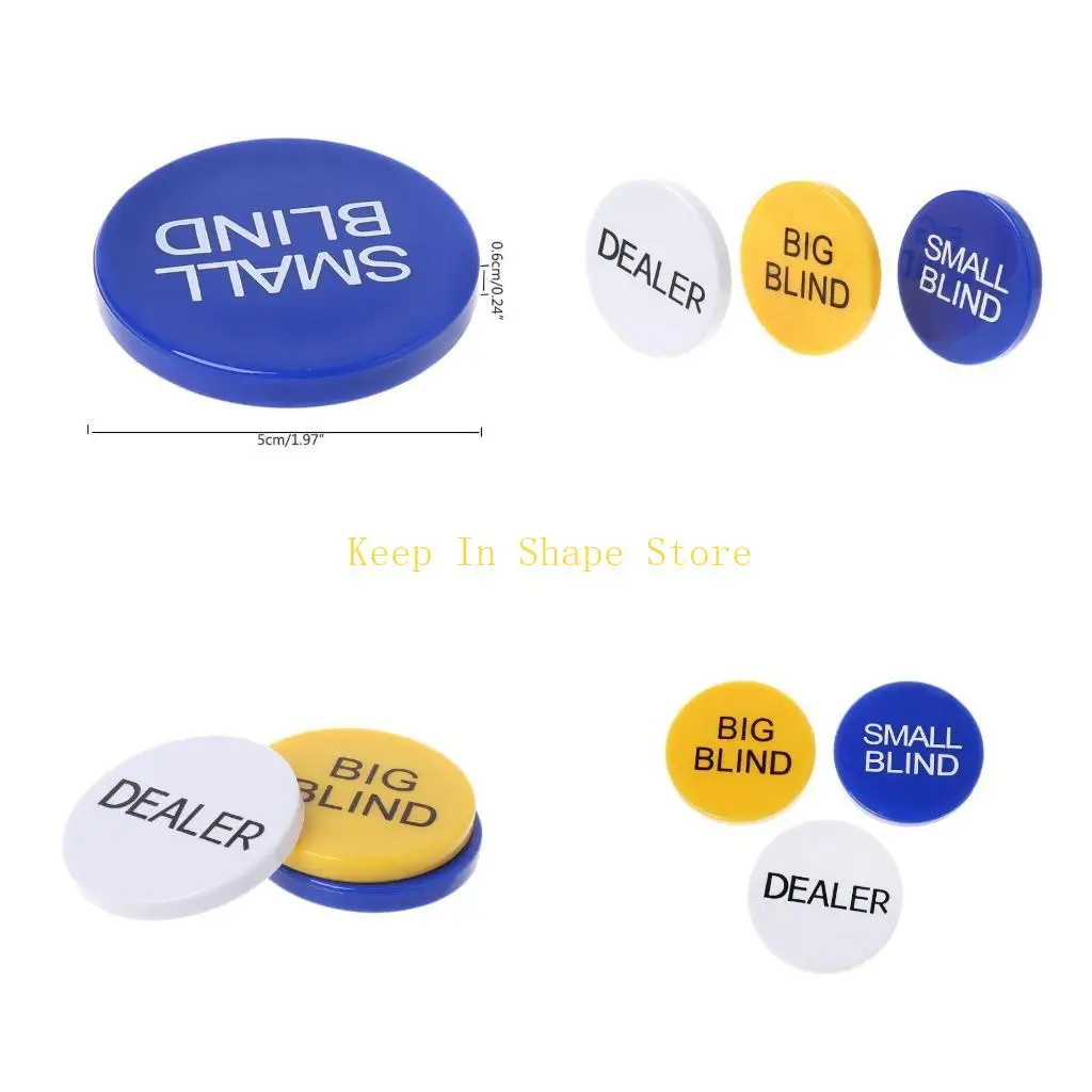 

U1JC Набор из 3 аксессуаров для дилера в казино Техасский холдем покер Казино Техасский холдем покер