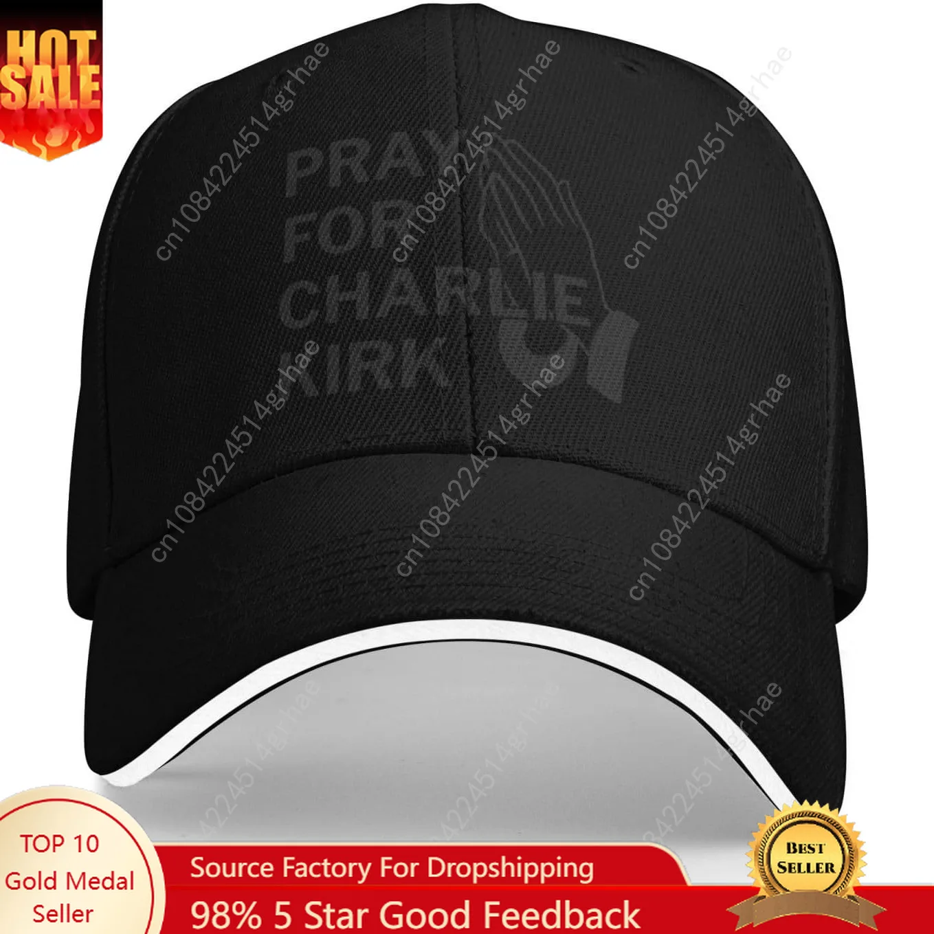 

Marat Pray for Charlie Kirk Hat Black God Bless Charlie Kirk Baseball Cap Trucker Hat