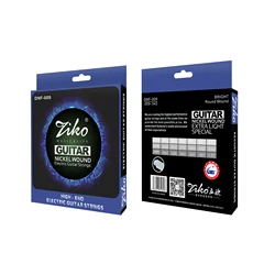 ZIKO Electric Guitar Strings Steel Core Nickel Wound Guitarra Strings Play Real Heavy Metal Rock DNF-009 Guitar Accessories