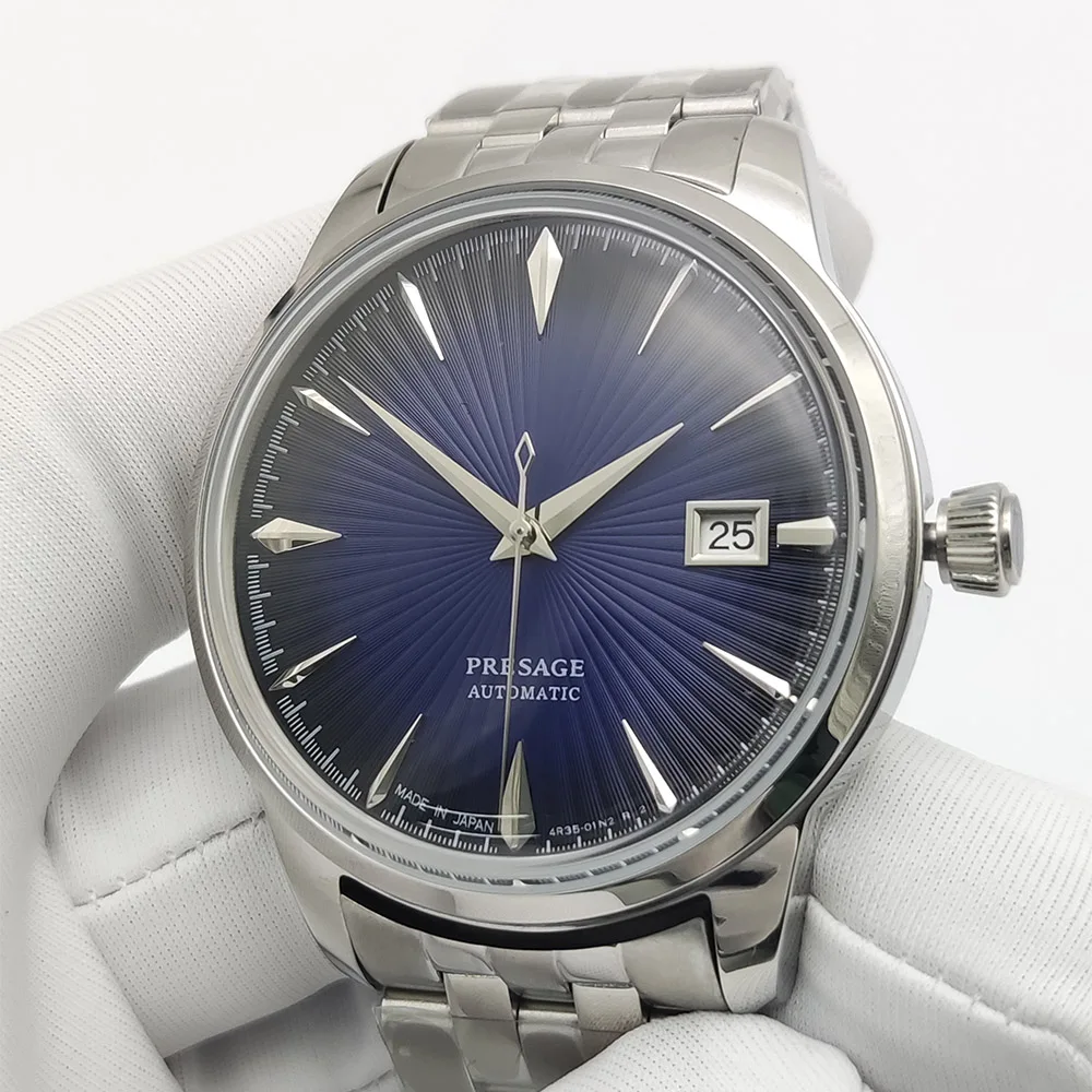 9 Colors 40MM Stainless Steel Case Date Mechanical Watch Business Waterproof NH35 Automatic Men's Watch Reloj view 4