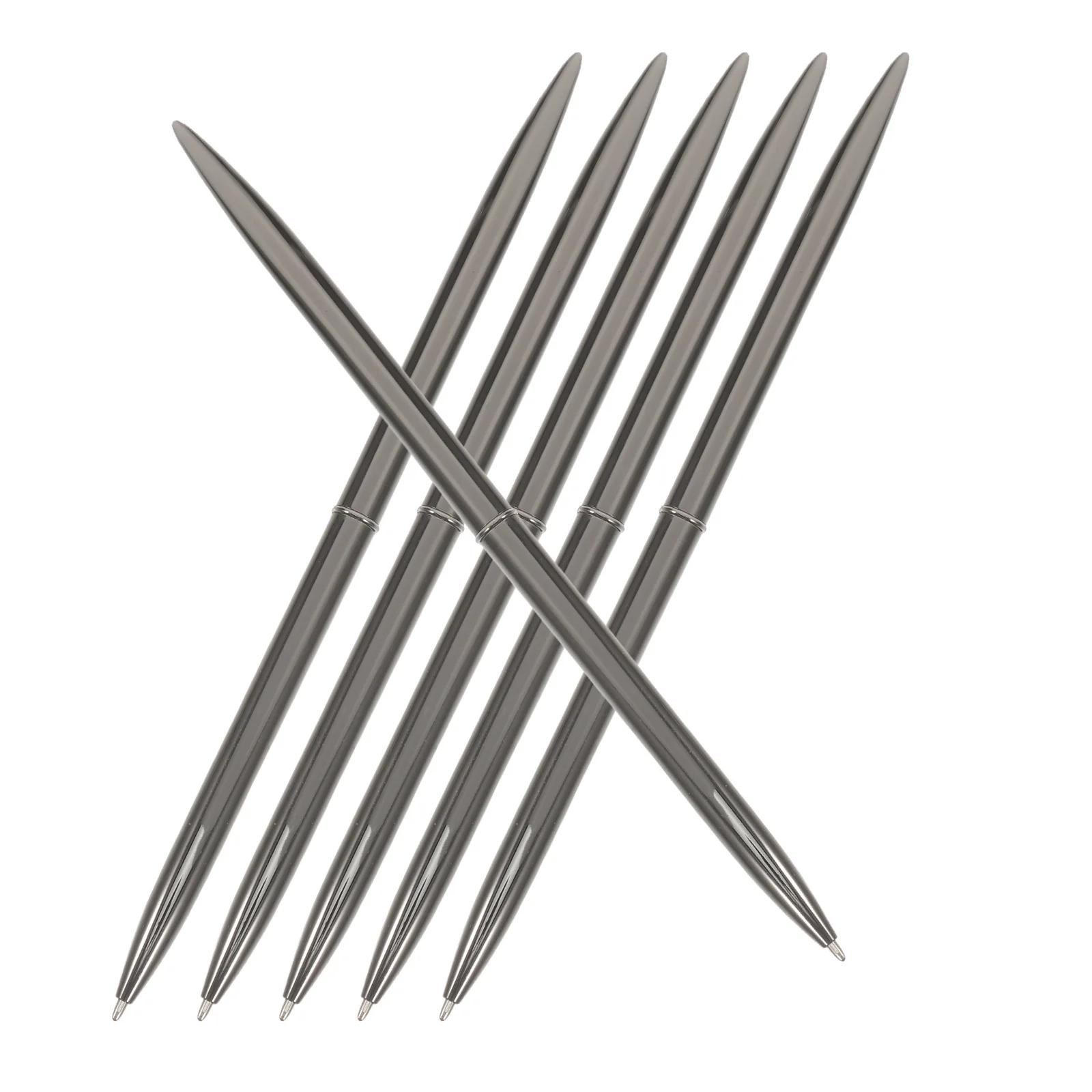 6 قطع قلم حبر جاف معدني أنيق وخفيف الوزن وسلس للكتابة قابل لإعادة الملء، مجموعة محمولة للتوقيع في مكتب الأعمال