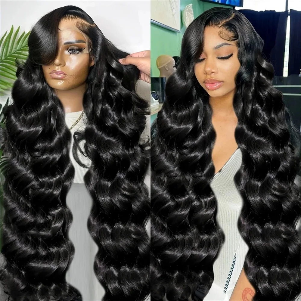 30 34 Inch 13x4 13x6 HD Transparent Lace Front Human Hair Wigs For Women Brazilian Body Wave Lace Frontal Wig 360 Lace Front Wig