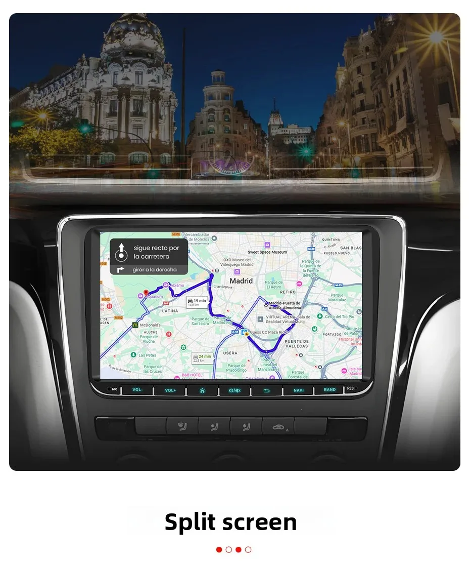 Junsun 7'' 9'' Kabelloses CarPlay Autoradio für VW Passat B6 Skoda Octavia Golf 5 Tiguan Touran POLO Seat 2Din Autoradio RDS D – Detail 25