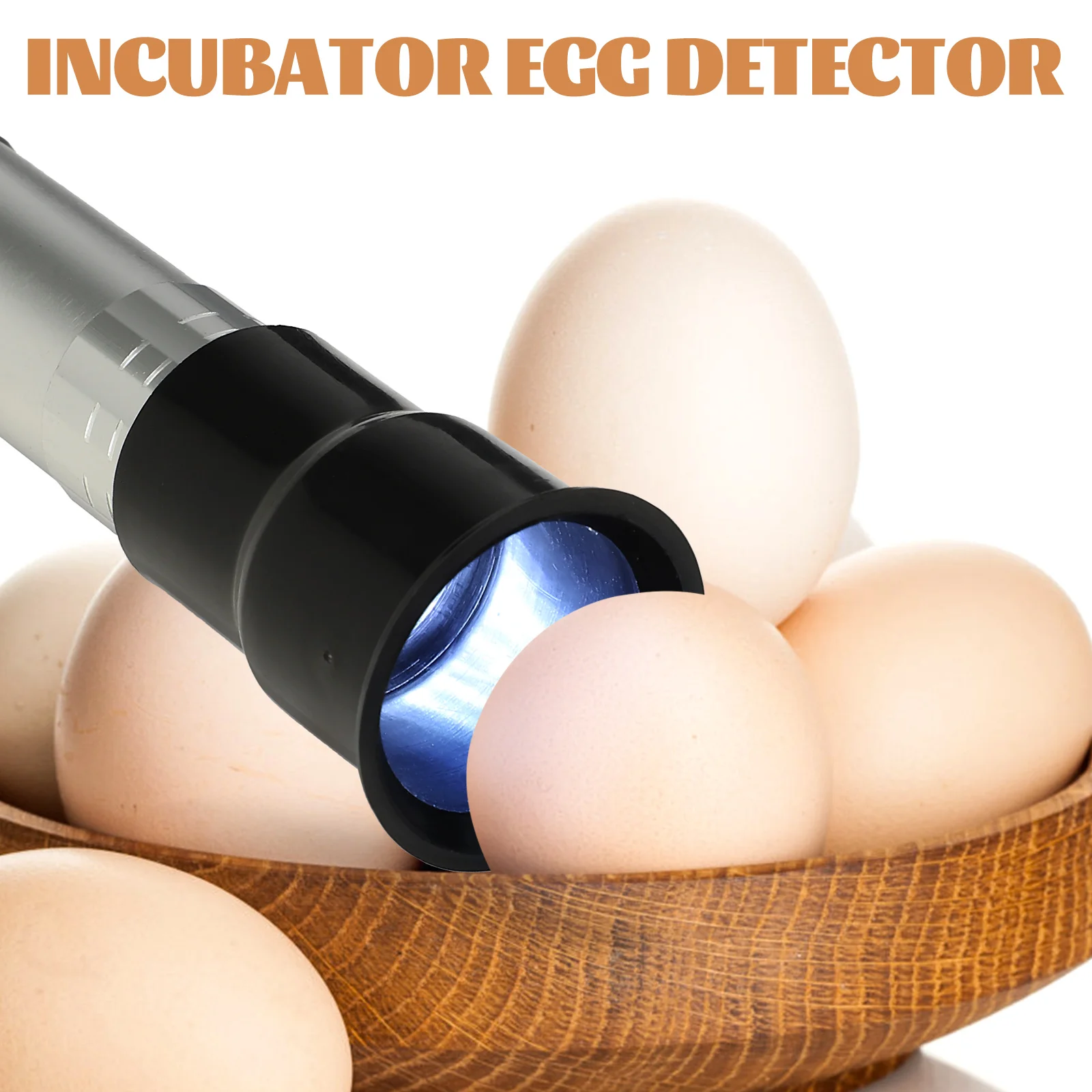 Mini Eggs Hand Held Lamp Tester Flashlight Farm Incubation Supply Poultry Tool Silver Candler for