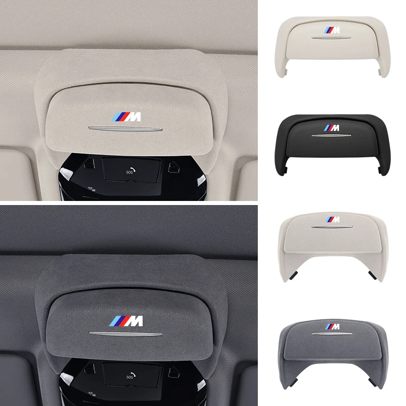 Car Glasses Case For BMW 5 Series G60 X3 G01 X4 G02 iX3 Suede Sunglasses Holder Box Auto Roof Storage Modification Accessories