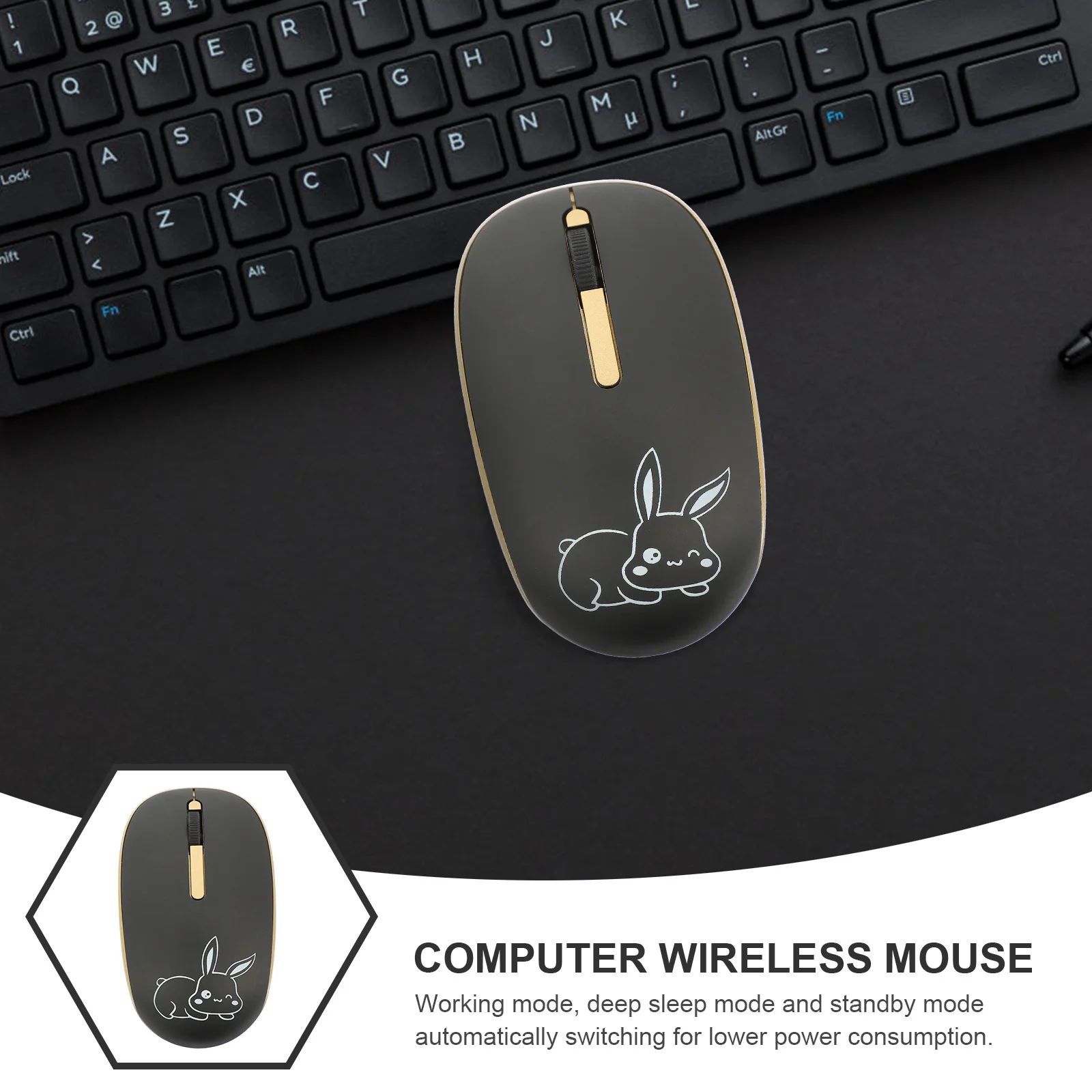 

Wireless Silent Mouse Optical Laptop Computer Ball Roller 2.4G 10M Range Auto Sleep Mode Work Gaming Wireless Mouse